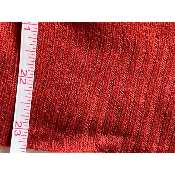DYNAMITE WOMEN'S RED RIBBED MOCK NECK SWEATER SIZE S NWOT - Picture 6 of 6